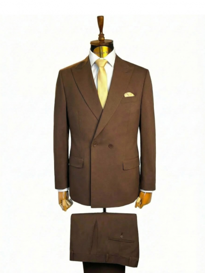 Костюм MAZALTOVMAN 2-ка Коричневый Двубортный