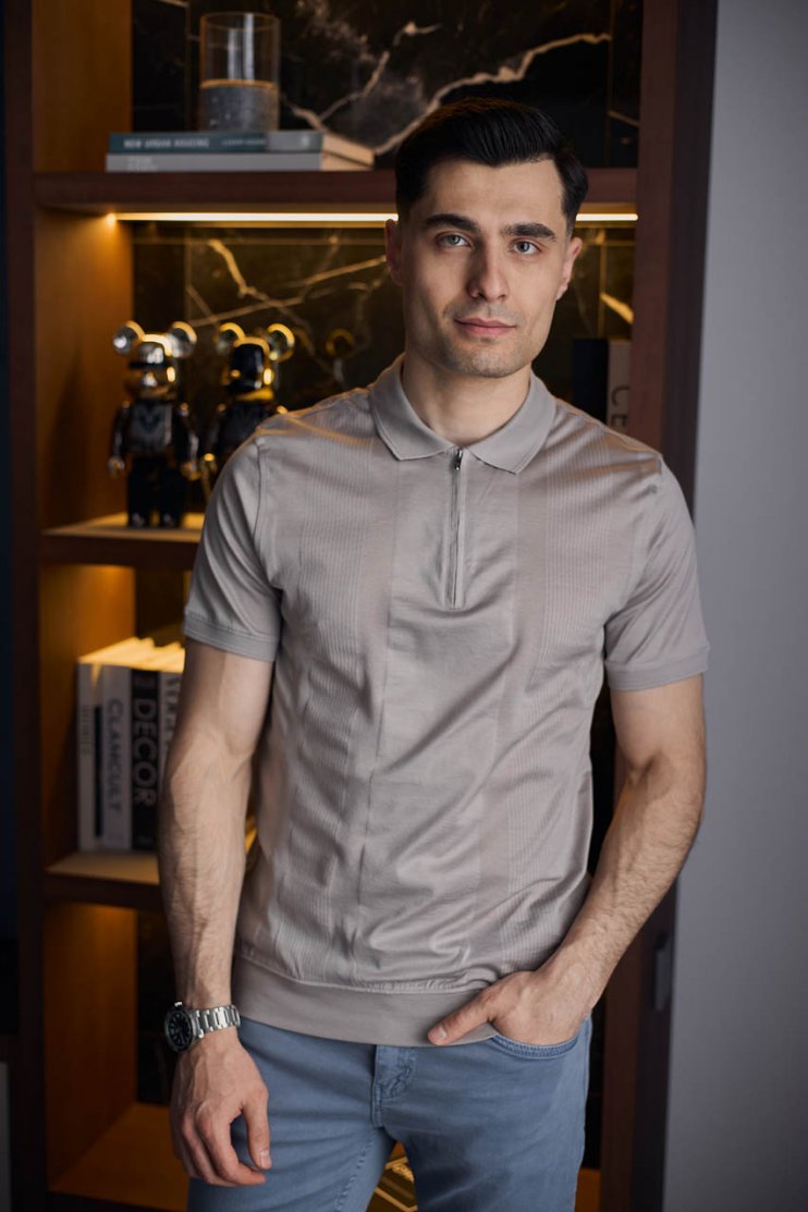 Футболка поло ГИО Бежевая