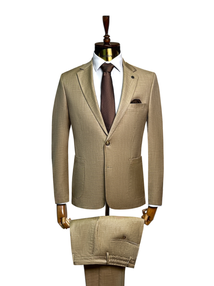 Костюм МИР 3-ка Бежевый фактурный