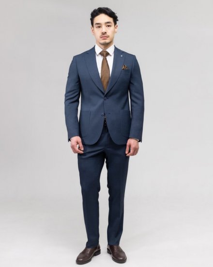 Строгий мужской костюм двойка Mazaltovman синий