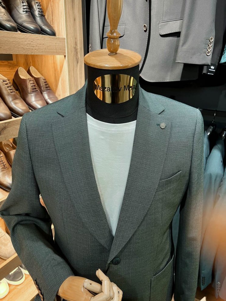 Костюм MAZALTOVMAN 2-ка премиум Зеленый фактурный молодежный