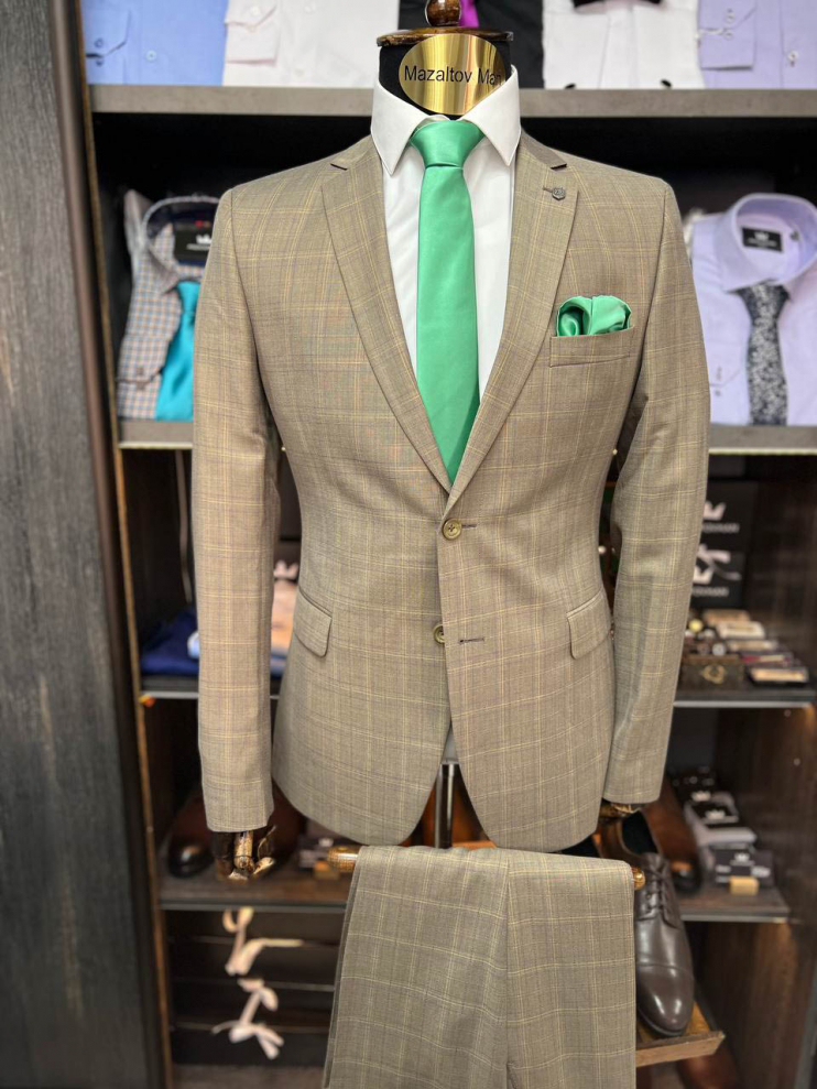 Костюм РГК 2-ка Бежевый в клетку